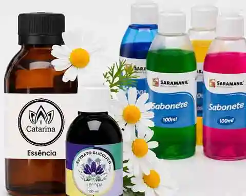 Essências e corantes para sabonete