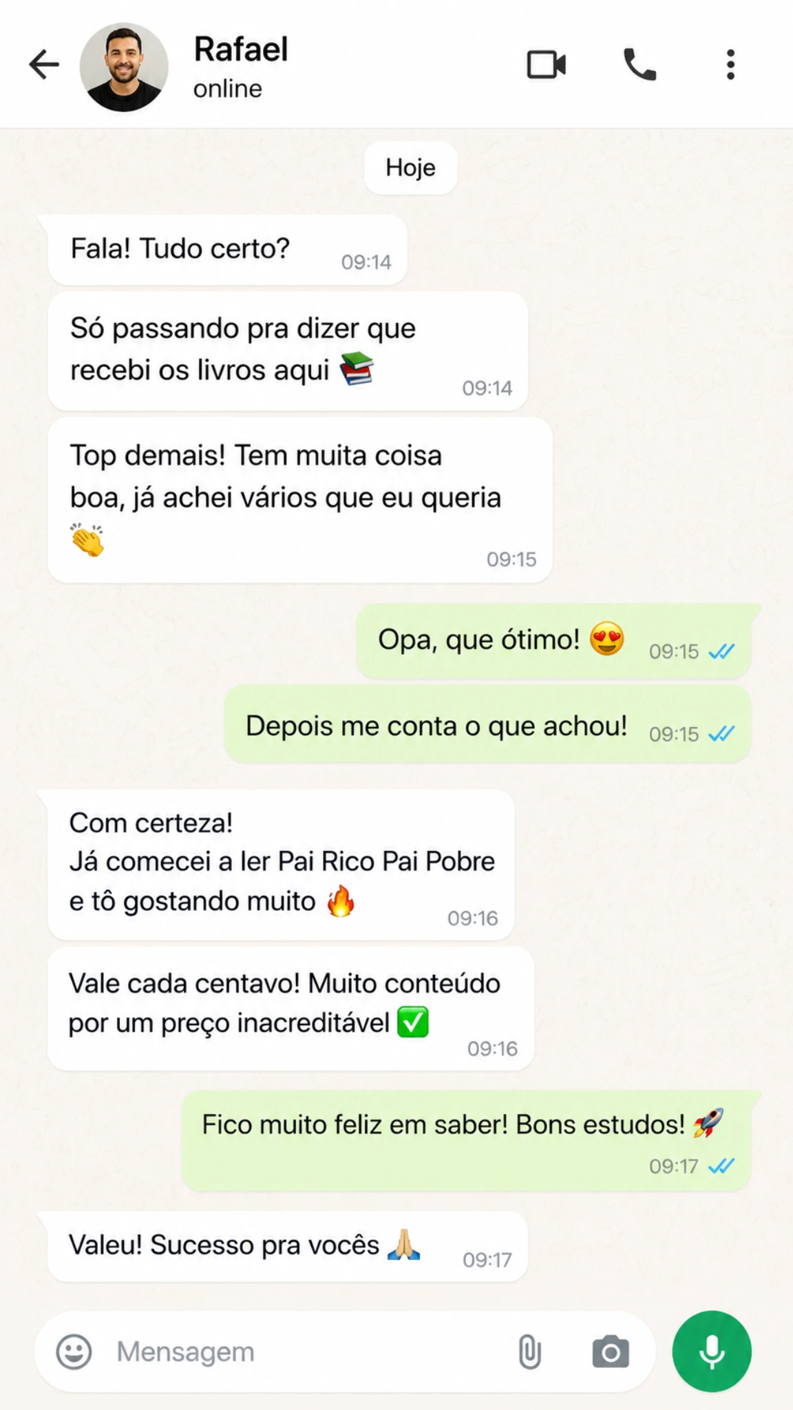 Prova social no WhatsApp 2